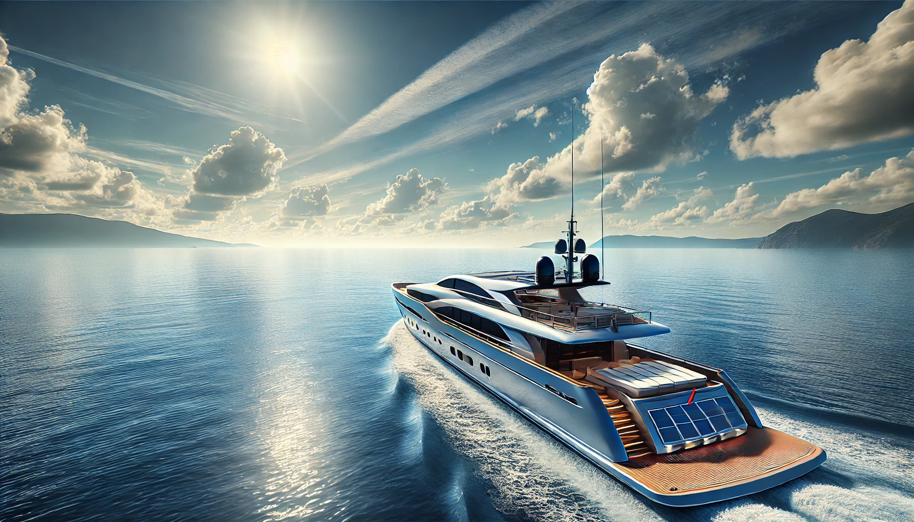 Yacht on Clear Blue Sea