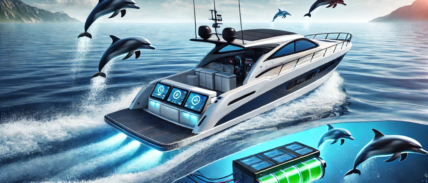 A-sleek-modern-boat-cutting-through-deep-blue-ocean-water-powered-by-advanced-marine-batteries